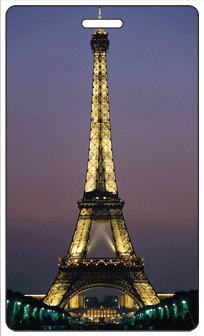 Animated Picture Eiffel Tower on Lenticular Printed Luggage Tags Eiffel Tower Night And Day Lantor Ltd