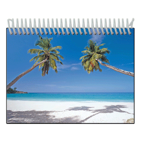 Lenticular Photo Album with tropical beach image