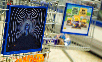 Lenticular Shopping Cart Insert - Zoom Effect