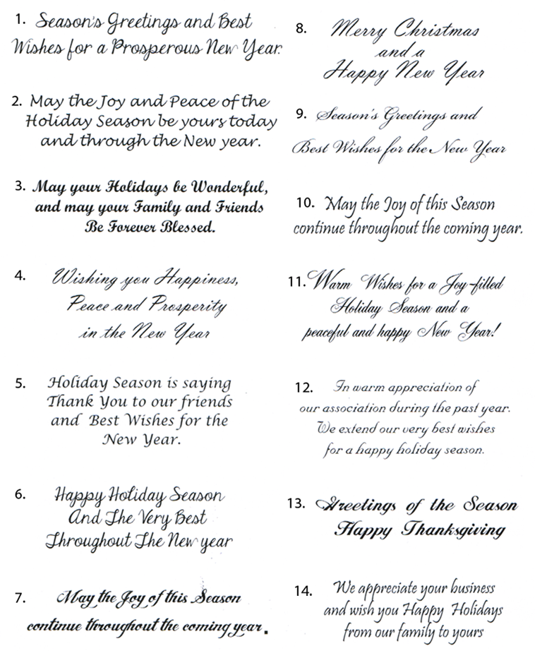 Lenticular Greeting Card Inside Examples