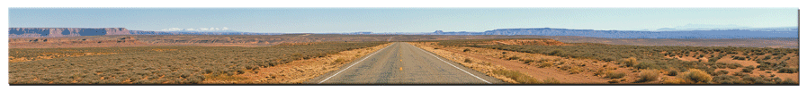 Lenticular magnetic strip with Monument Valley in Utah, wide open road, red clay rocks, plateaus, and tumbleweeds, flip| Lantor Ltd