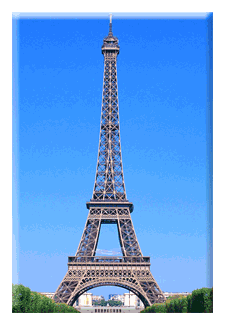 Lenticular Magnet with Eiffel Tower day and night flip animation
