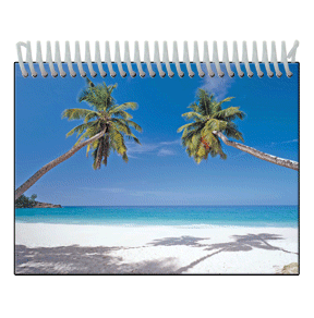 Lenticular Photo Album with tropical beach image