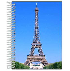 Lenticular Photo Album with Eiffel Tower Day and Night flip image