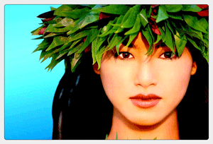 Hologram postcards with tropical Hawaiian hula girl winking her eye, Lenticular animation effect, 4x6 inch