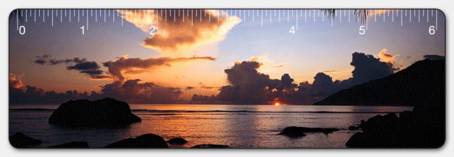 Lenticular 6-inch Ruler with flip image of Molokini Island
