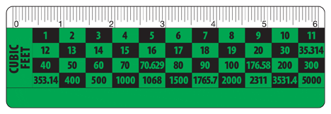 Lenticular 6-inch Ruler with green and black flip image