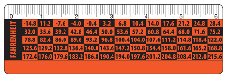 Lenticular 6-inch Ruler with orange and black flip image