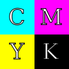 Cyan, magenta, yellow, and key (black)