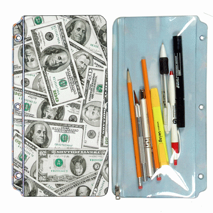 3D Lenticular Products Pencil Promotional Pouch Money Bill Coins Flip Change Images