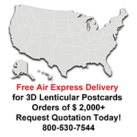 Lenticular Postcards Free Air Express Delivery