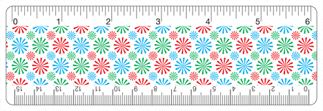 Lenticular 6-inch Ruler with animated wheels spinning