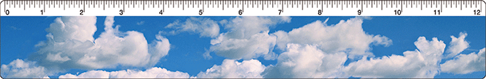 Lenticular 12-inch Ruler with motion effect